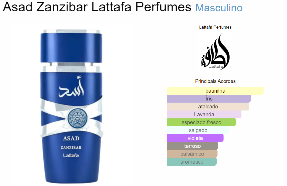 Lattafa Asad Zanzibar Men 100 Ml