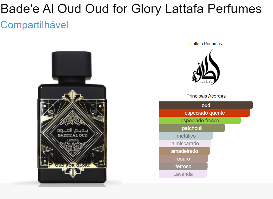 Lattafa Badee Al Oud Oud For Glory 100 Ml