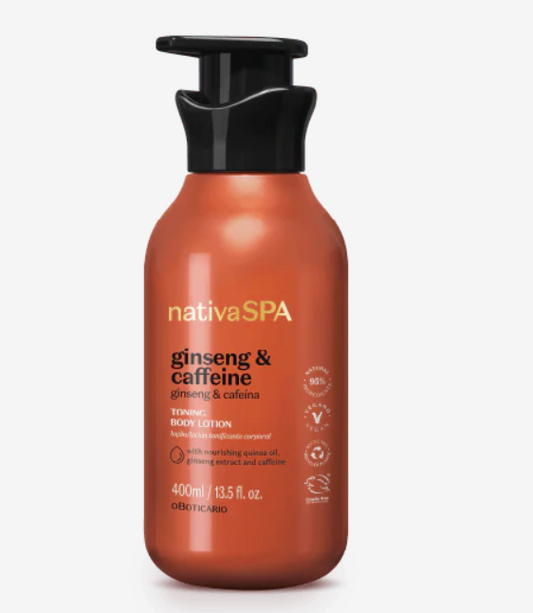 Loção Hidratante Corporal Nativa SPA Ginseng & Cafeína, 400ml