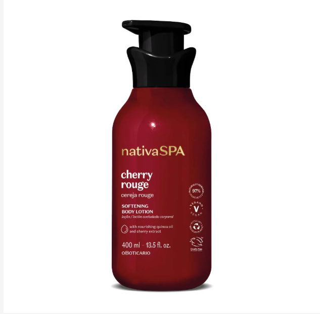 Loção Corporal Aveludada Nativa Spa Cereja Rouge 400ml